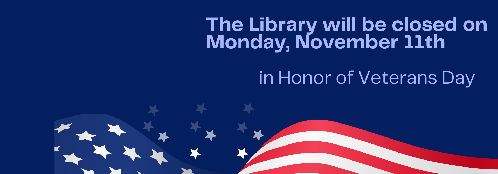 Library Closed on Veterans Day