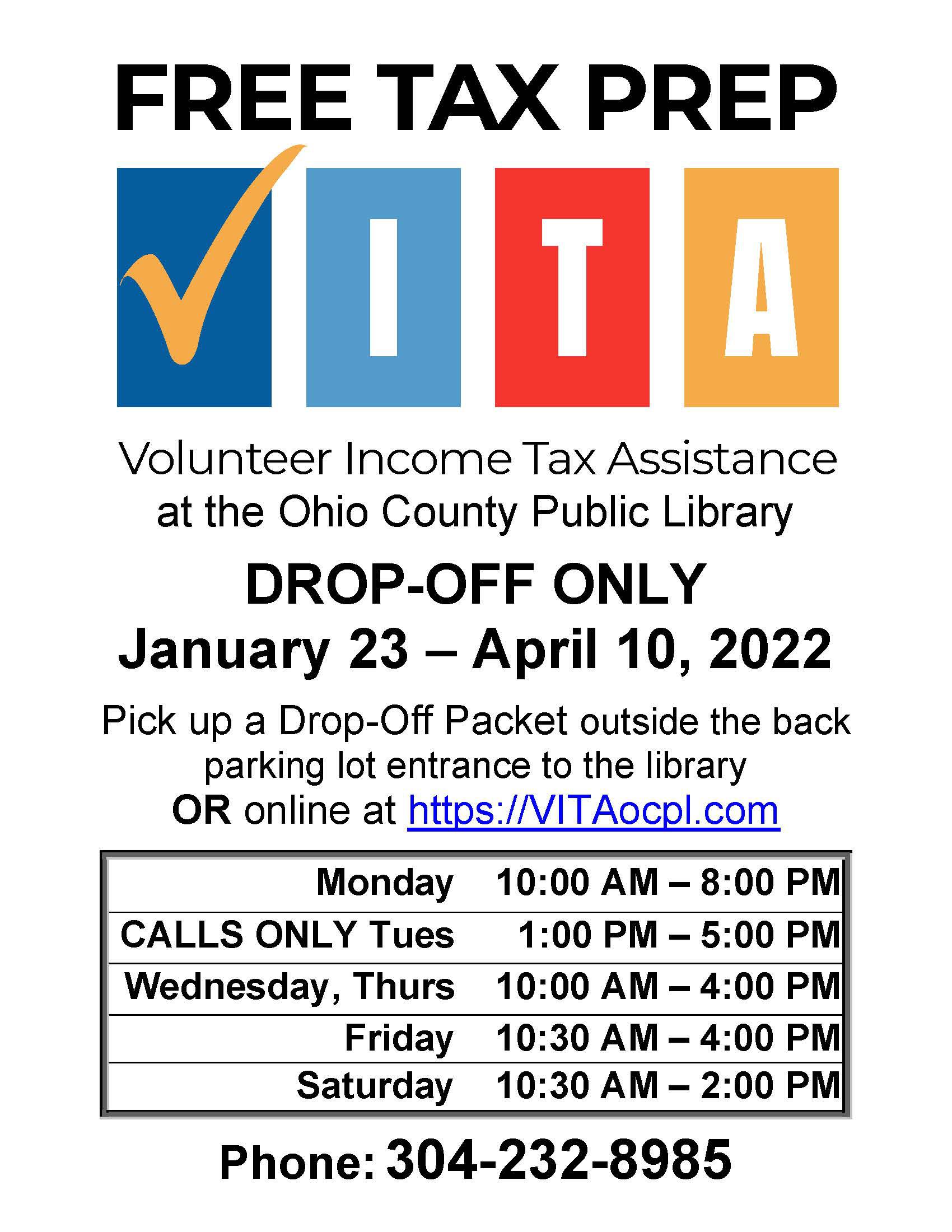 VITA Tax Assistance Program for 2023 > News Ohio County Public