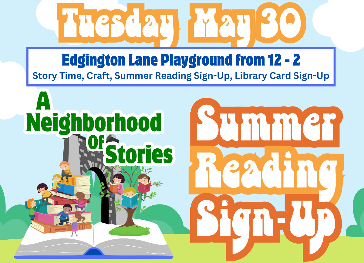 Summer Reading Registration at Edgington Lane Playground Calendar