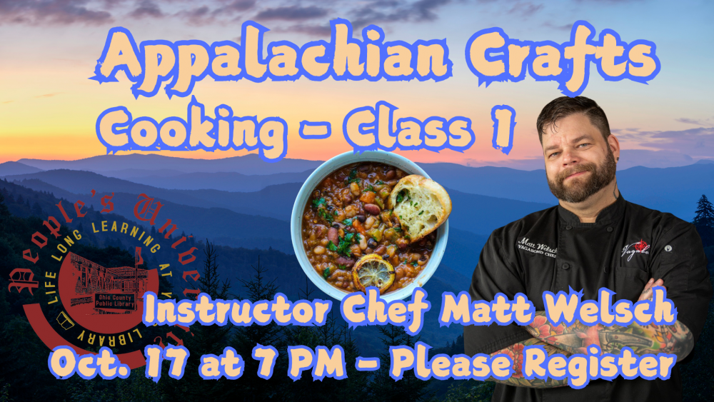 People's University Appalachian Crafts: Cooking, Class 1